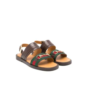 Gucci Kids ホースビット・ウェブサンダル - サムネイル1