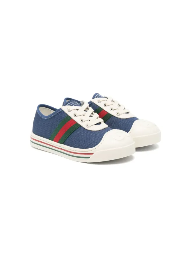 Gucci Kids Gucci Kids ウェブトリム キャンバススニーカーの商品画像