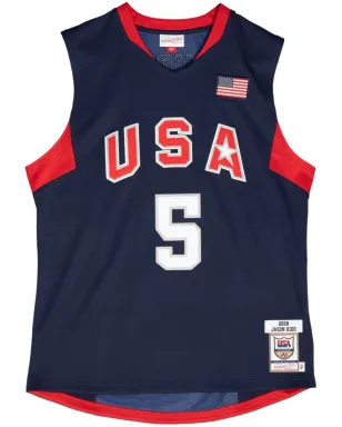 Mitchell & Ness NBA USA 2008 ジェイソン・キッド バスケットボール ジャージ ブルー - サムネイル1