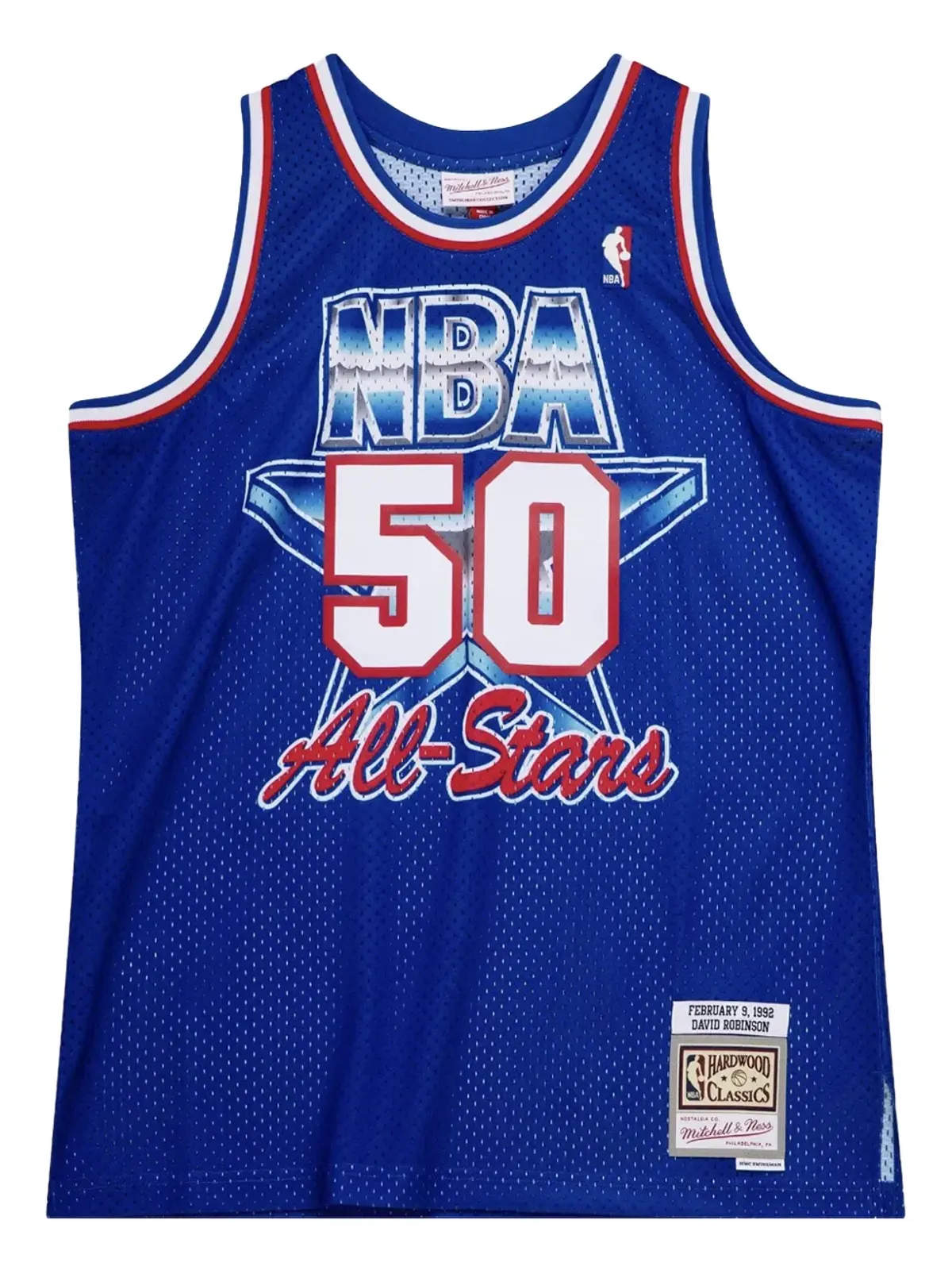 Mitchell & Ness NBA David Robinson 1992-93 All Star West ジャージ - ブルー - 画像1