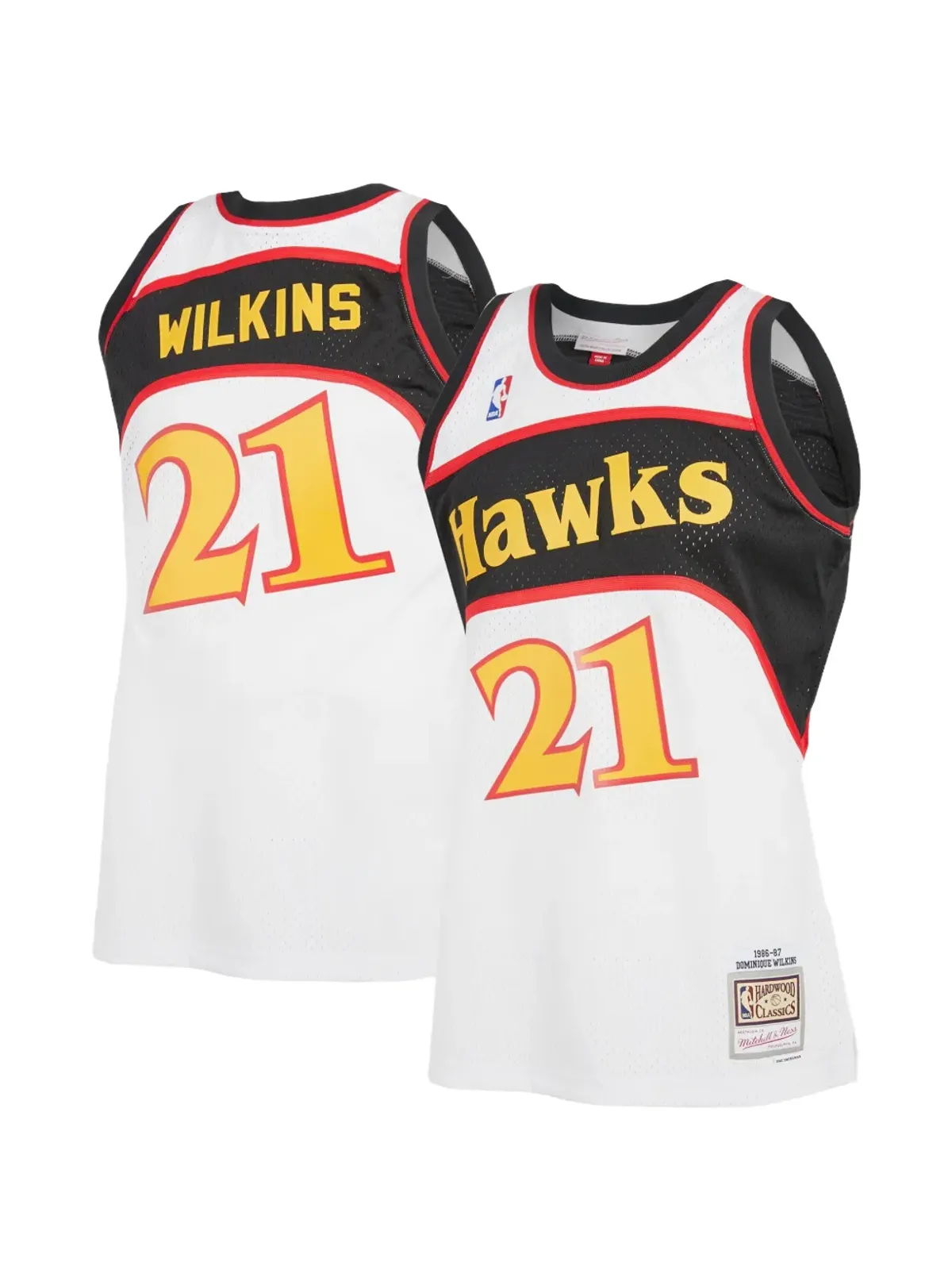 Mitchell & Ness NBA Hawks 1986 Dominique Wilkins Swingman jersey - White - 画像2