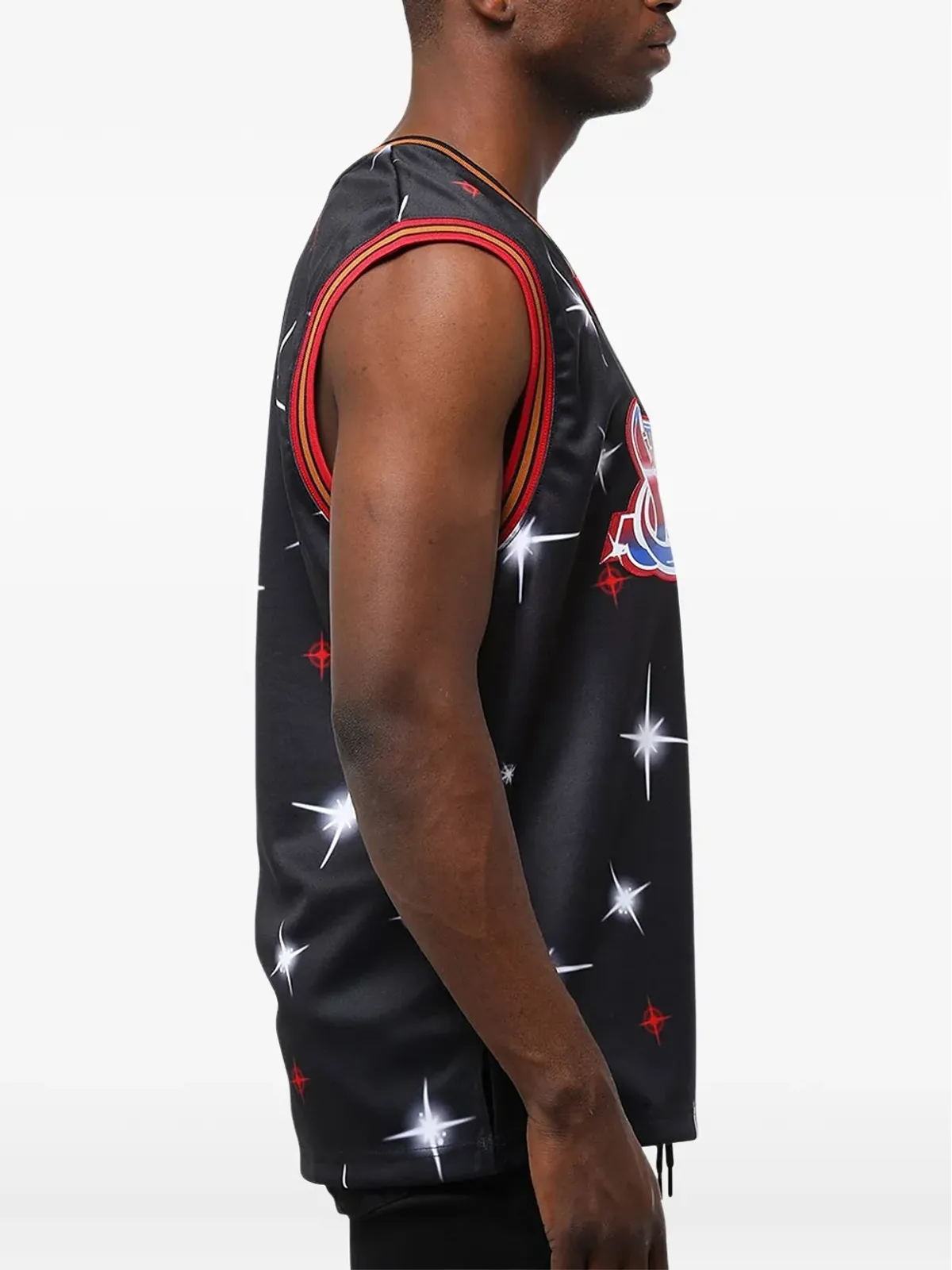 Mitchell & Ness NBA Philadelphia 76ers エアブラッシュ タンクトップ - ブラック - 画像2