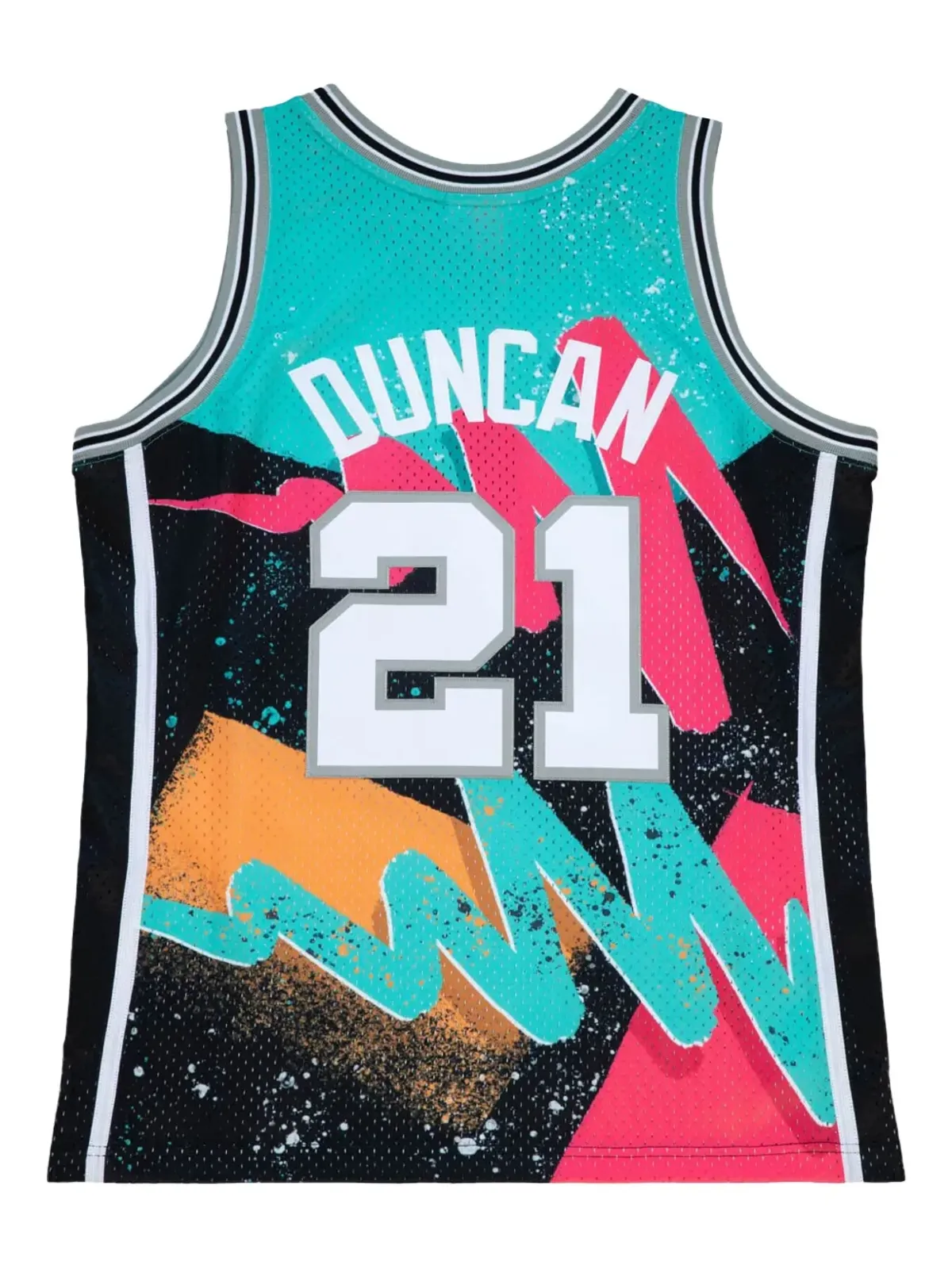 Mitchell & Ness Tim Duncan NBA San Antonio Spurs 1998 Hyper Hoops Swingman tank top - Black - 画像2