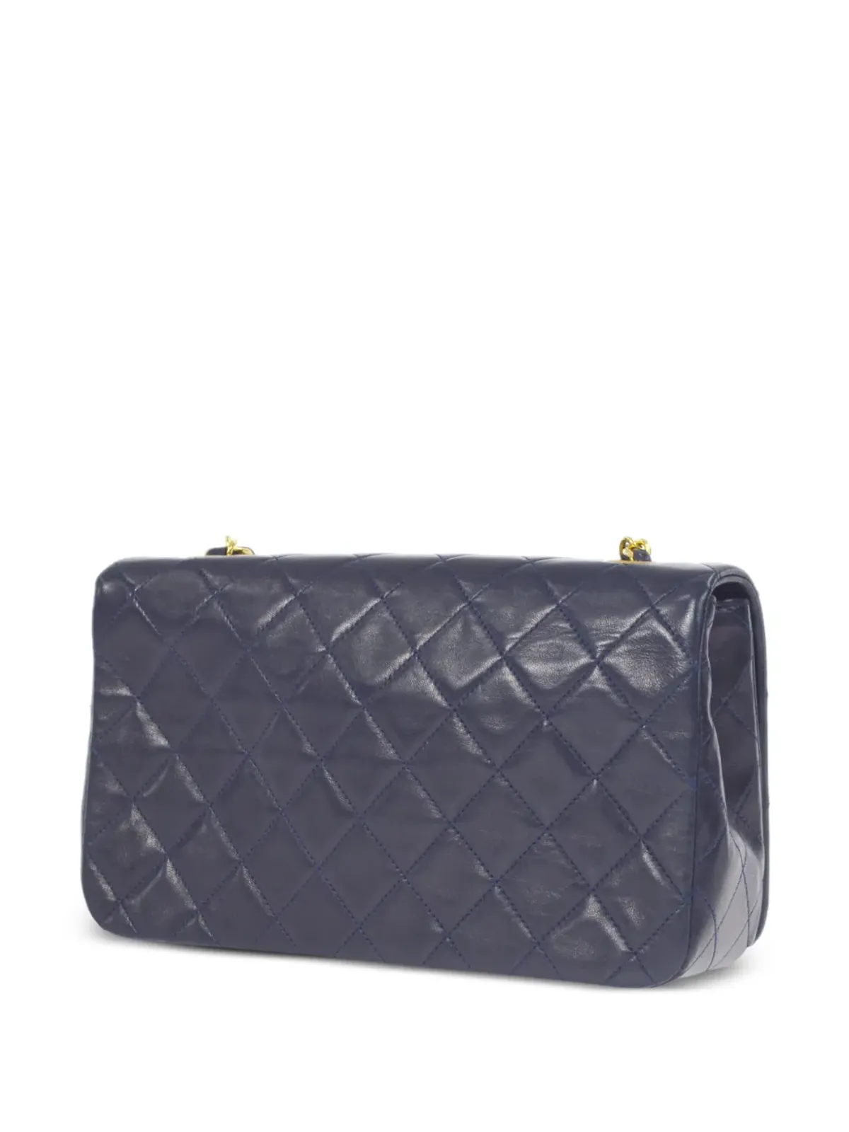 CHANEL ビンテージ 1990年 フルフラップショルダーバッグ ブルー - 画像2