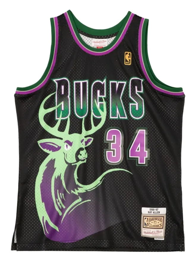 Mitchell & Ness Mitchell & Ness NBA Milwaukee Bucks 1996 Ray Allen ジャージ - ブラックの商品画像