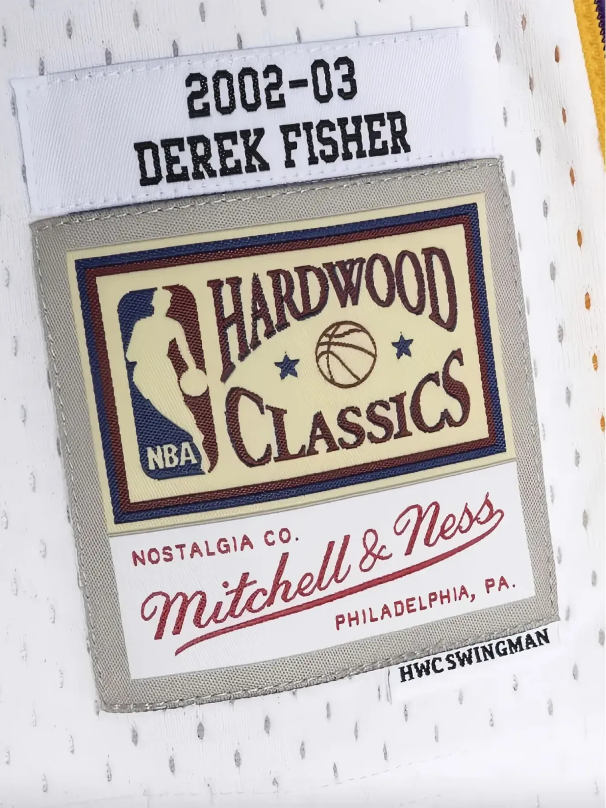 Mitchell & Ness アルタネート ジャージー NBA LA Lakers 2002 Derek Fisher Tシャツ - Neutrals - 画像4