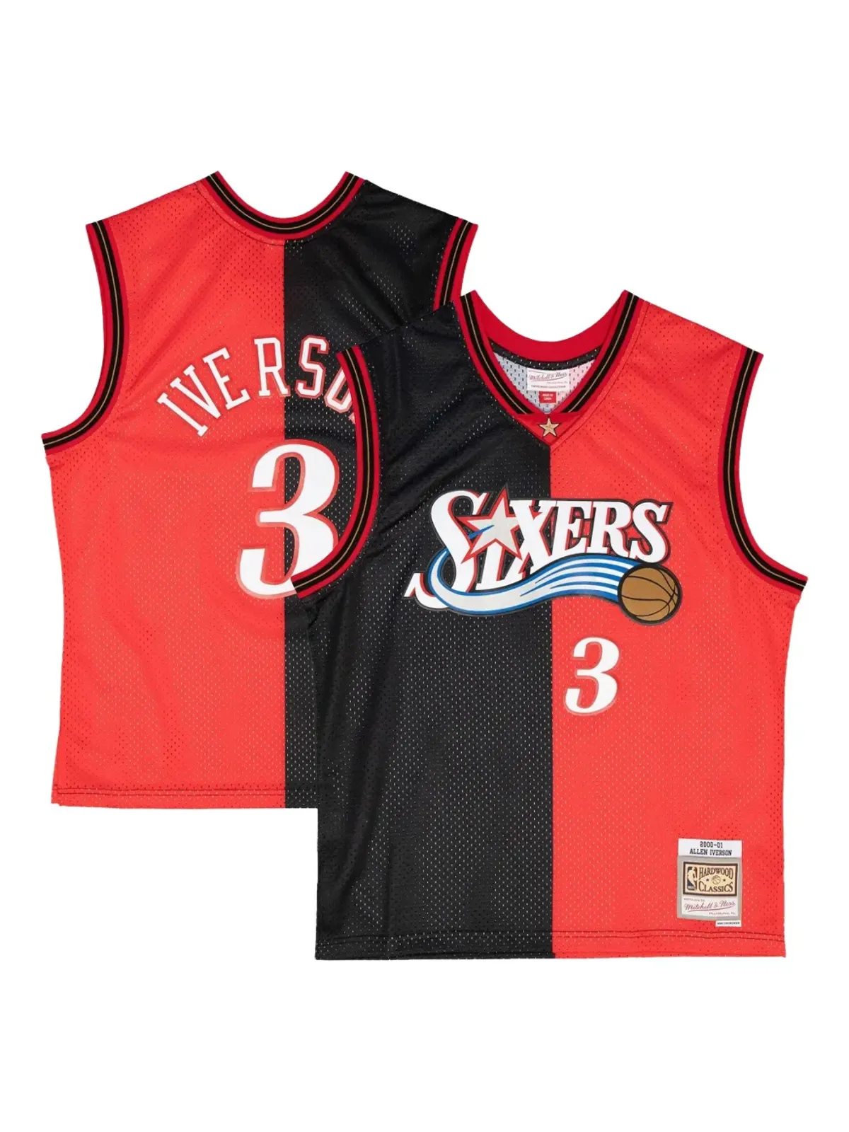 Mitchell & Ness NBA Philadelphia 76ers 2000 アレン・アイバーソン スプリットスウィングマン タンクトップ - 画像2