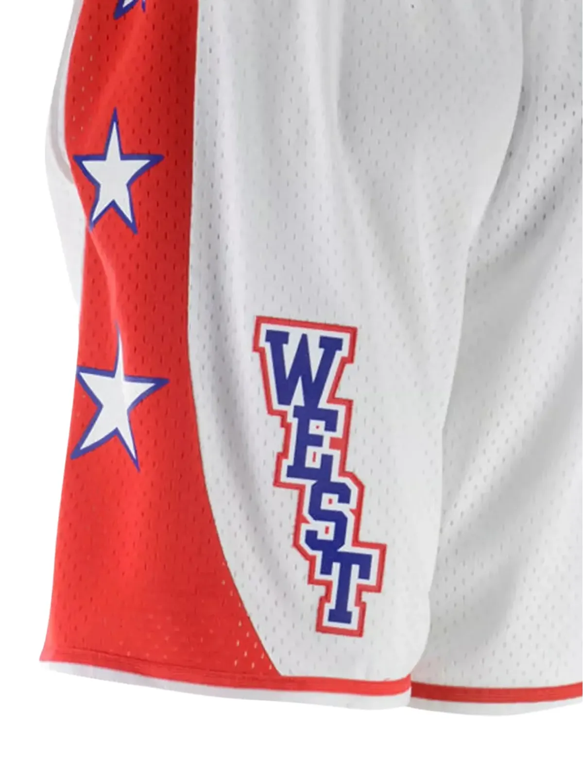 Mitchell & Ness 星柄 West ショーツ (ホワイト) - 画像2