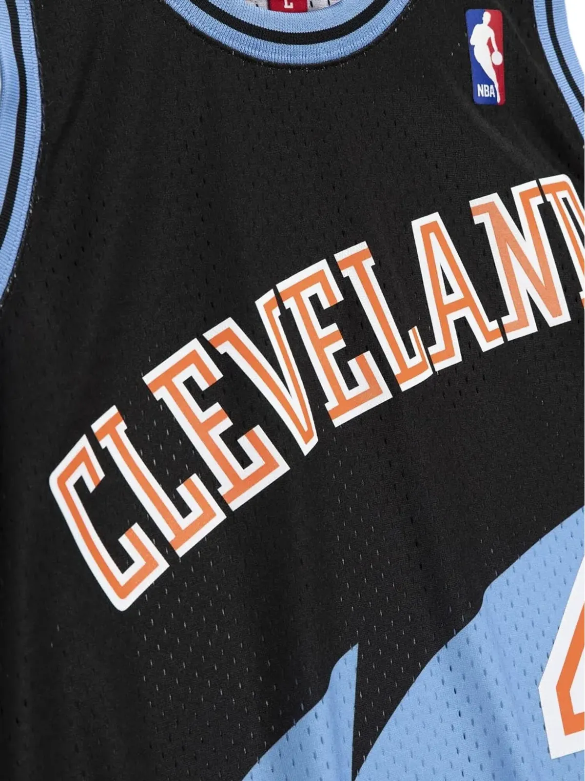 Mitchell & Ness スウィングマン ジャージ NBA Cleveland Cavaliers 97 Shawn Kemp ブラック - 画像3