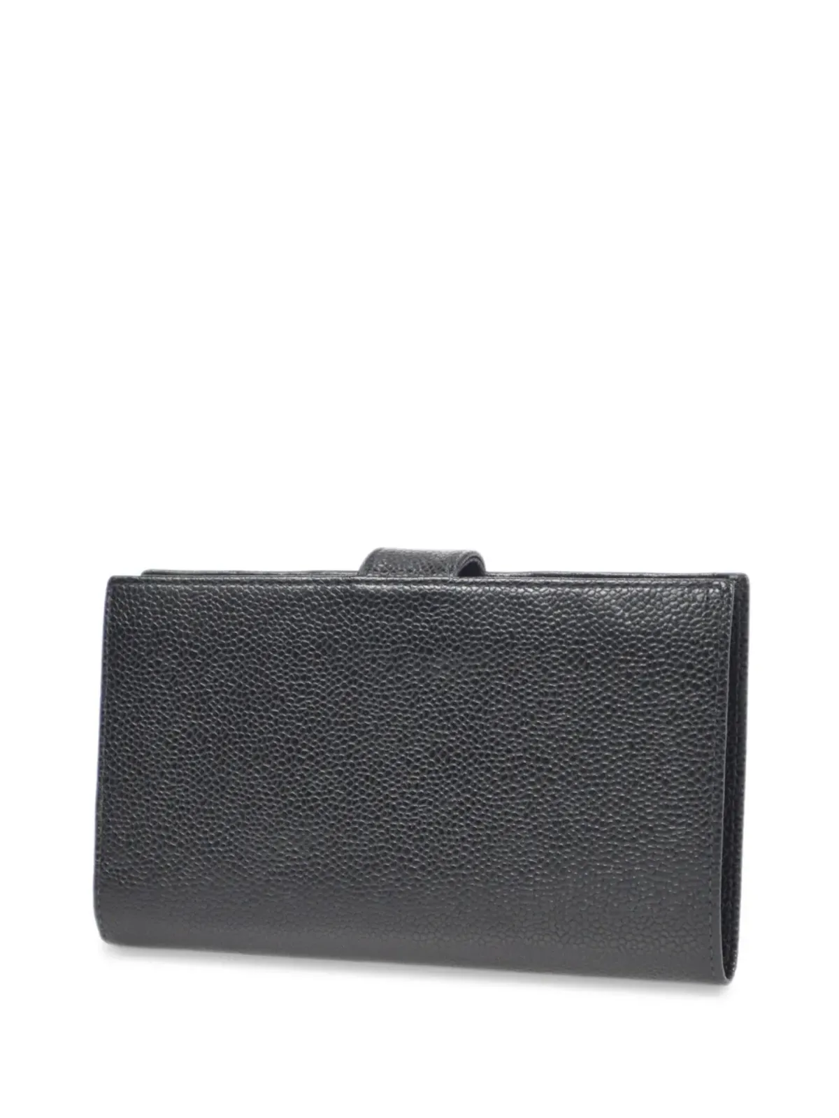 CHANEL ビンテージ 2002年 CC レザー ウォレット ブラック - 画像2