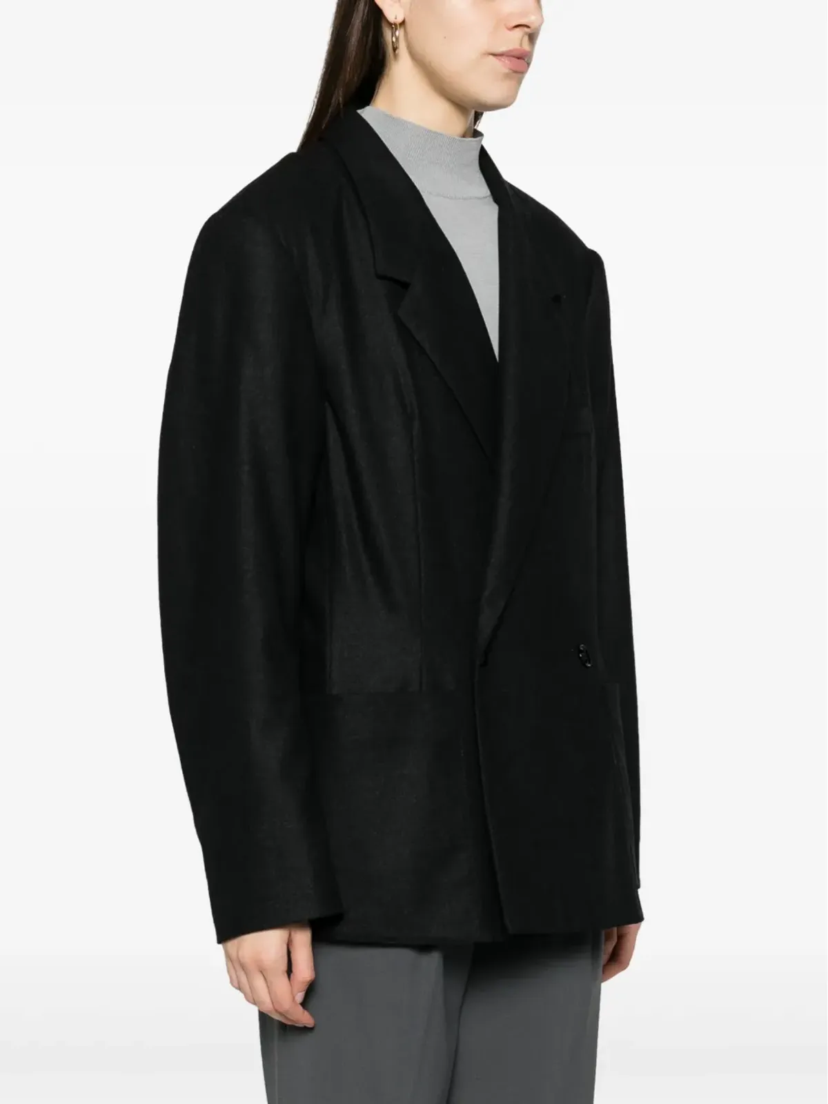 LEMAIRE ダブルブレスト カシミア ブレザー - Grey - 画像3