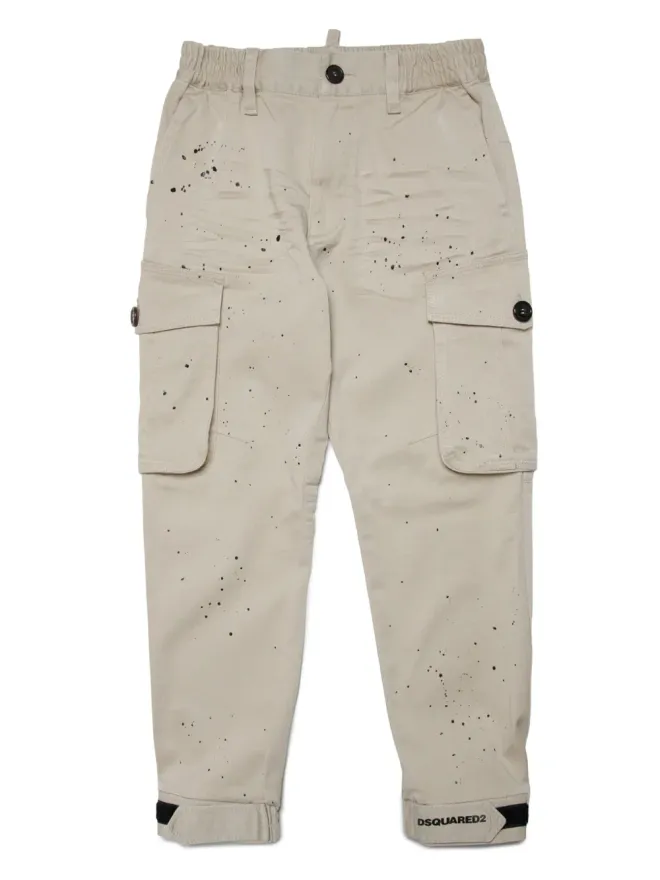 DSQUARED2 KIDS DSQUARED2 KIDS paint-splatter trousersの商品画像