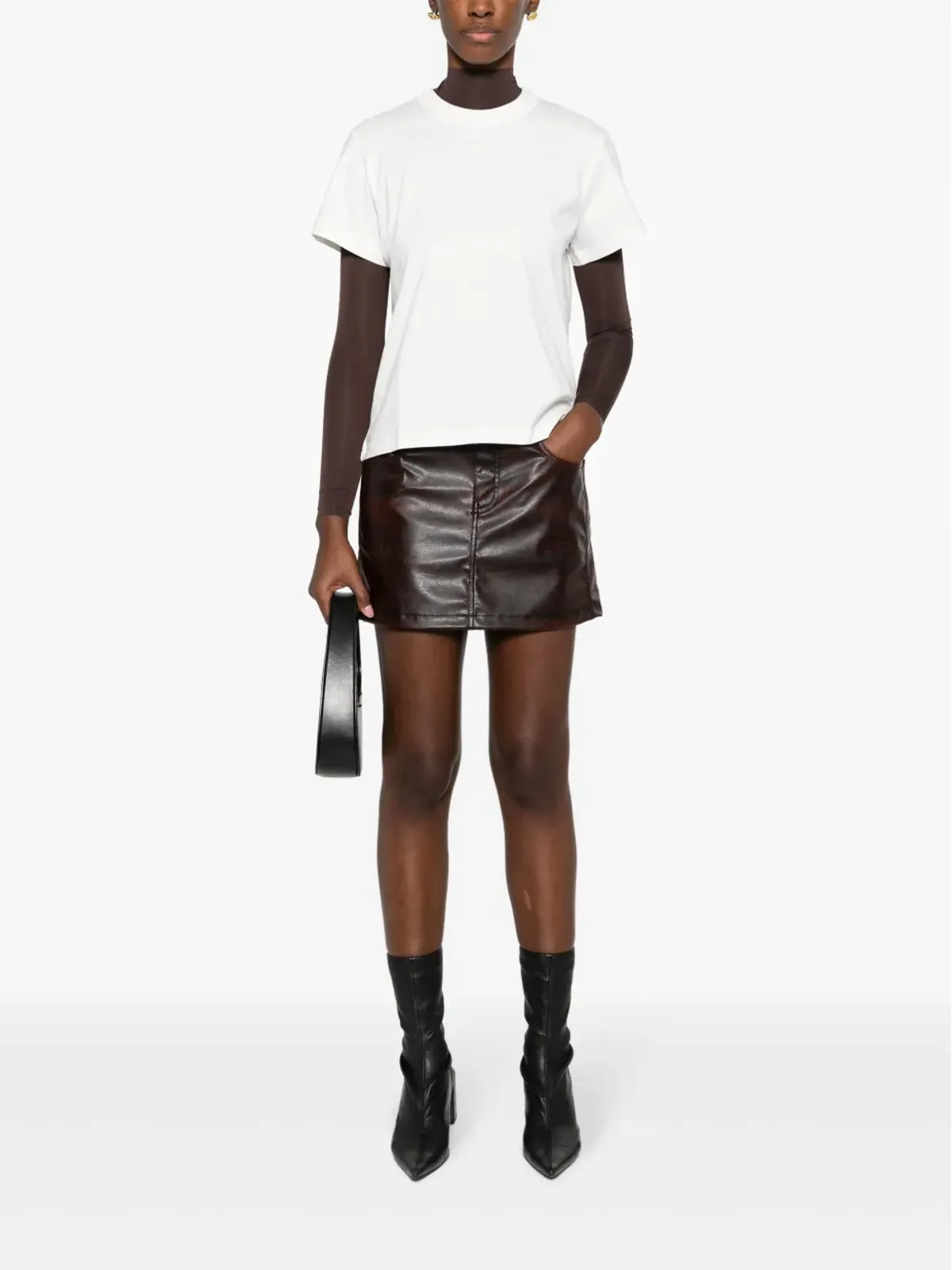 Courrèges ロゴアップリケ コットンTシャツ（ホワイト） - 画像2