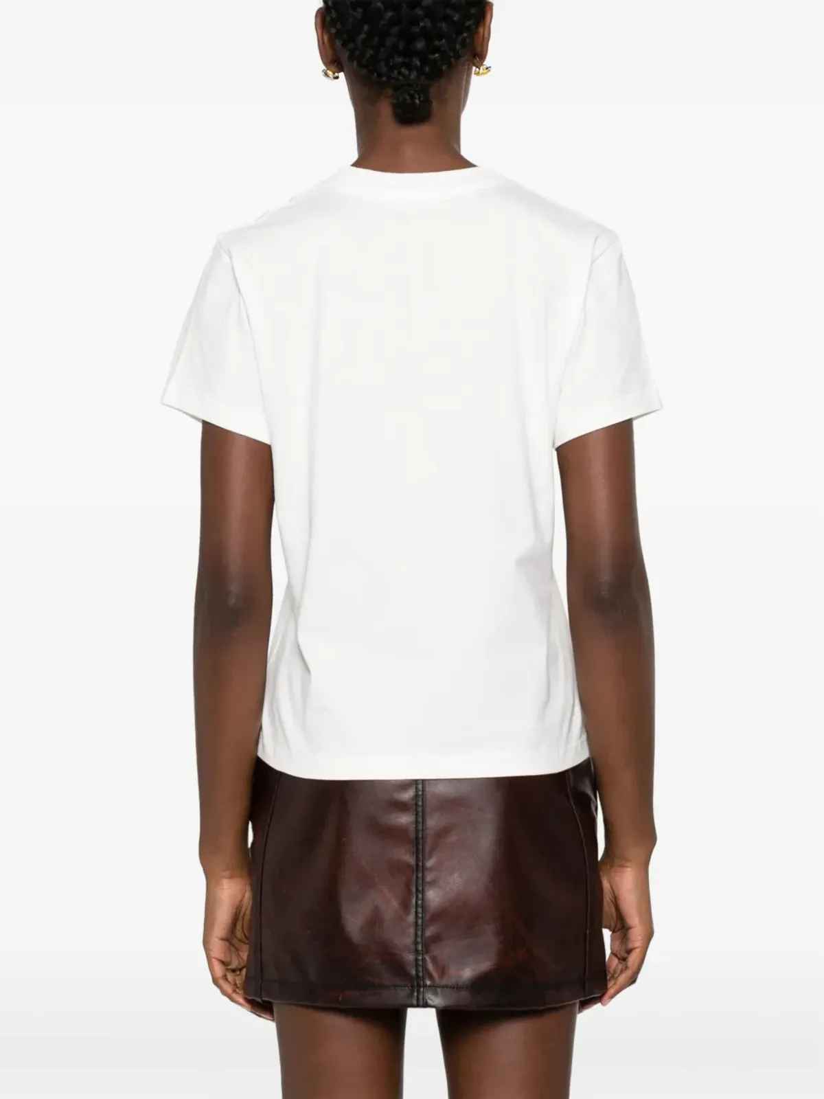 Courrèges ロゴアップリケ コットンTシャツ（ホワイト） - 画像4