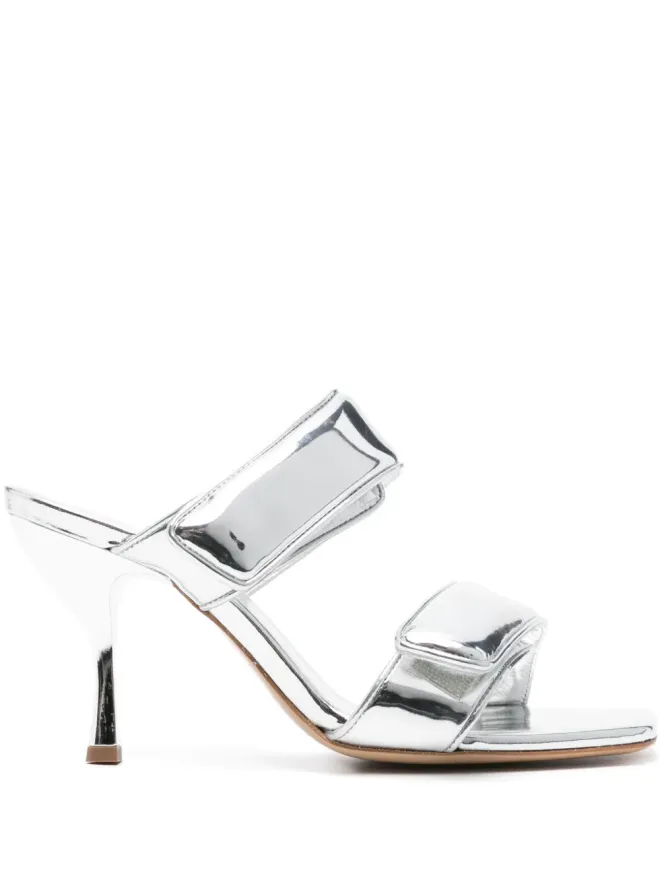 GIABORGHINI GIABORGHINI Perni laminated sandals - Silverの商品画像
