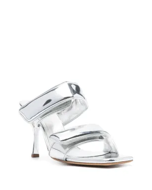 GIABORGHINI Perni laminated sandals - Silver - サムネイル2