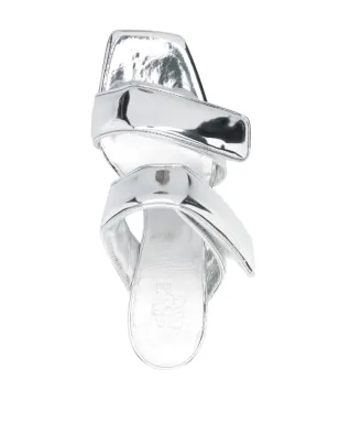 GIABORGHINI Perni laminated sandals - Silver - サムネイル4