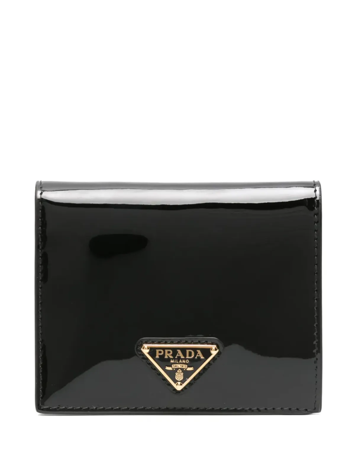 Prada トライアングルロゴ パテントレザー ウォレット - 画像1