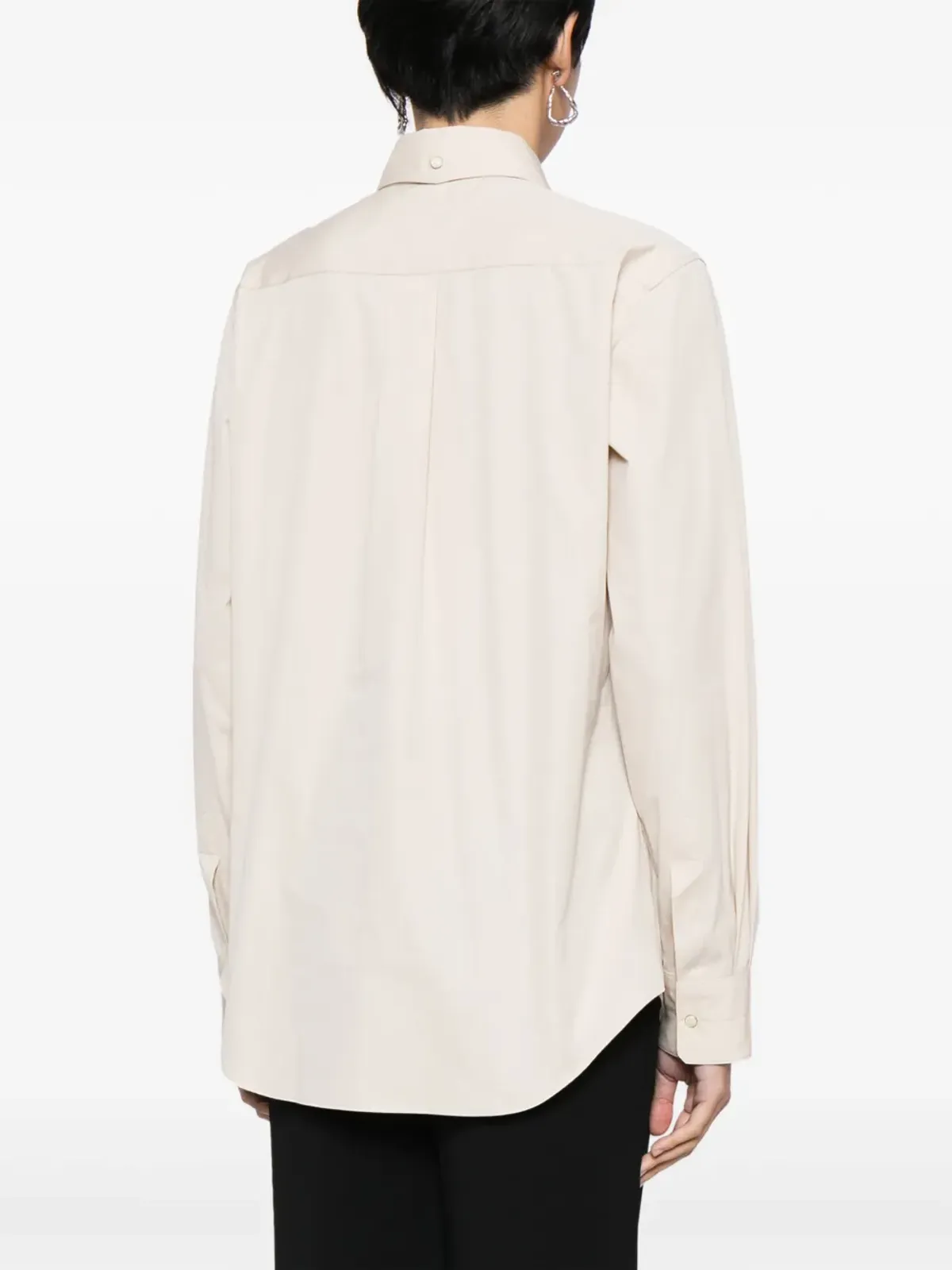 LEMAIRE ポインテッドカラー プレススタッド シャツ - 画像4