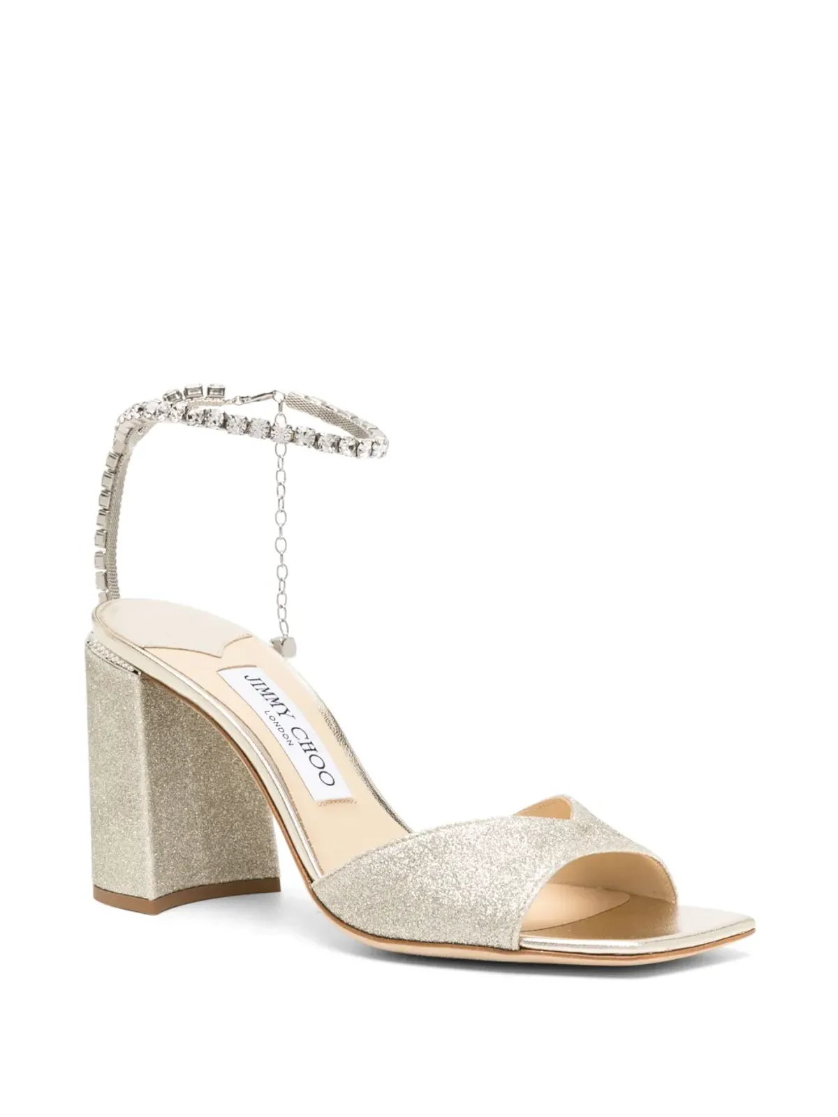 Jimmy Choo Saeda 85mm レザーサンダル - ゴールド - 画像2