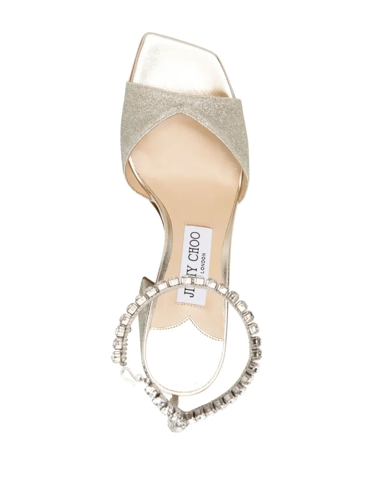 Jimmy Choo Saeda 85mm レザーサンダル - ゴールド - 画像4