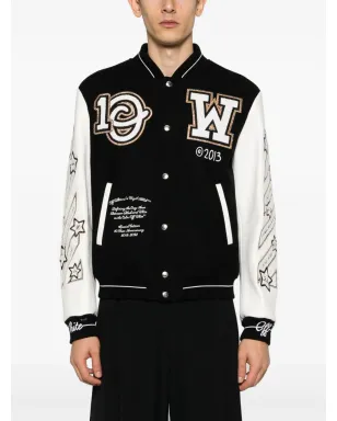 Off-White ロジック ヴァーシティジャケット - サムネイル4