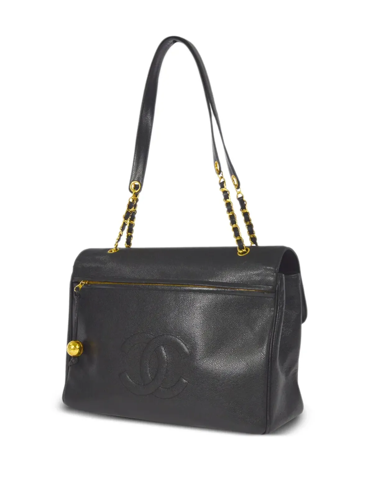 CHANEL ビンテージ 1995 CC トートバッグ ブラック - 画像2