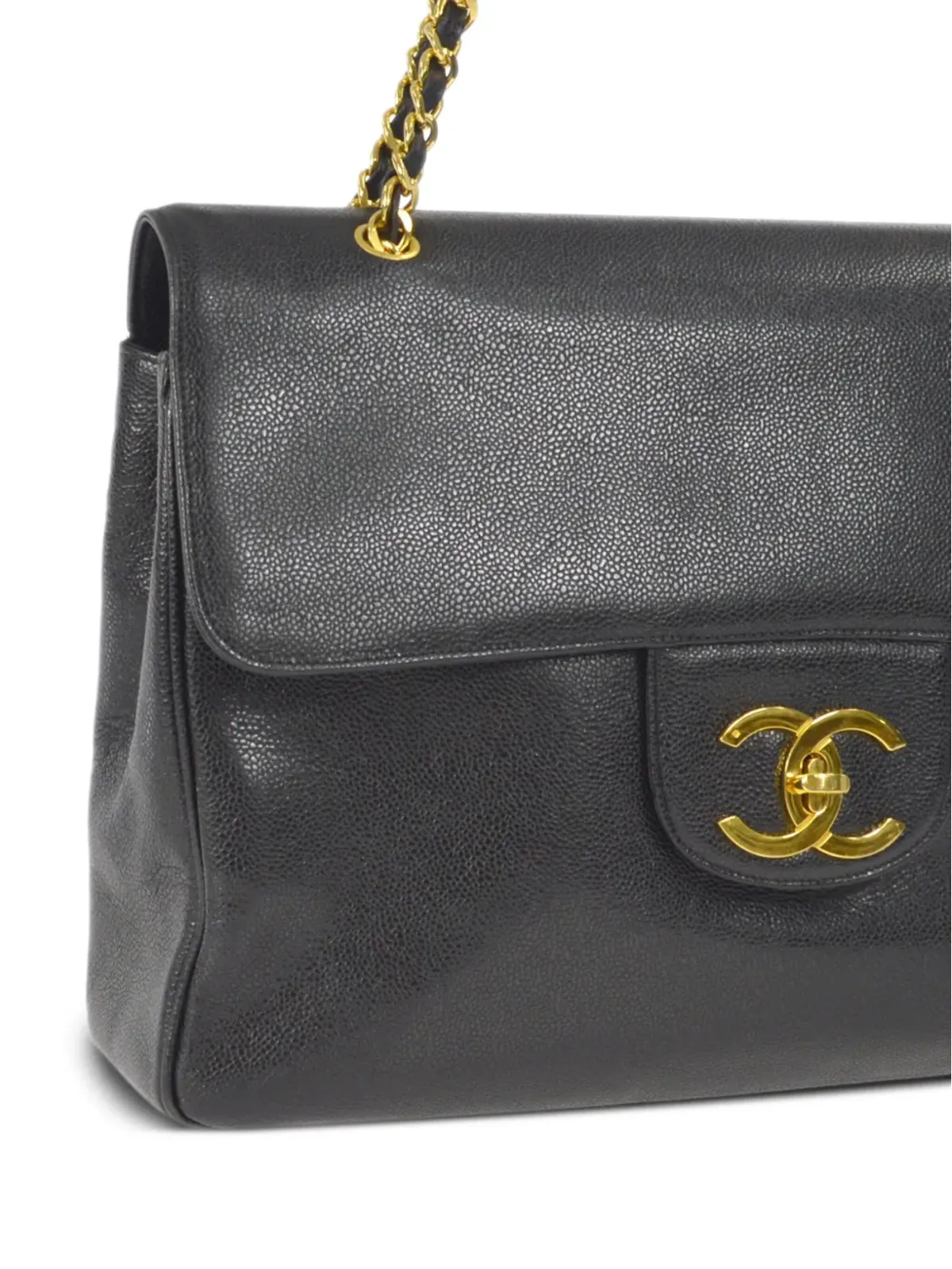 CHANEL ビンテージ 1995 CC トートバッグ ブラック - 画像3