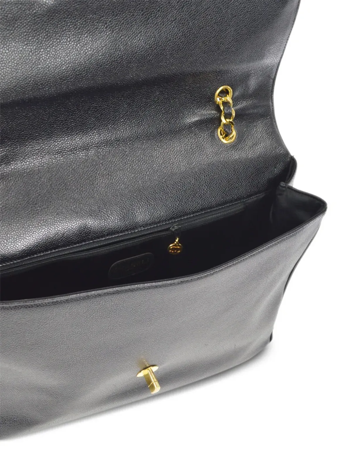 CHANEL ビンテージ 1995 CC トートバッグ ブラック - 画像4