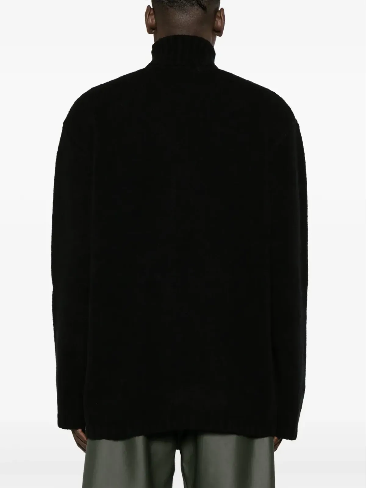 Walter Van Beirendonck スカルインターシャ・ニット ウール混紡 ジャンパー - ブラック - 画像4