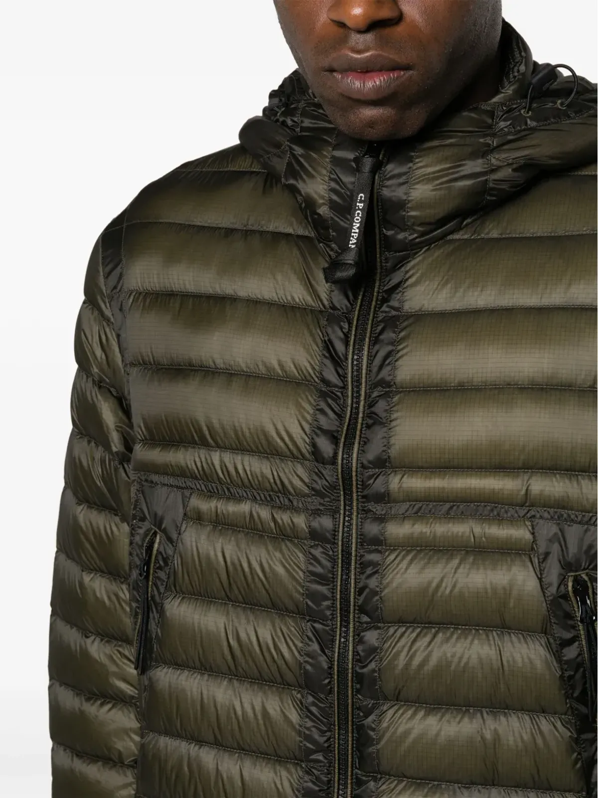 C.P. Company ブランドジップ引き手付きパデッドジャケット - Green - 画像5