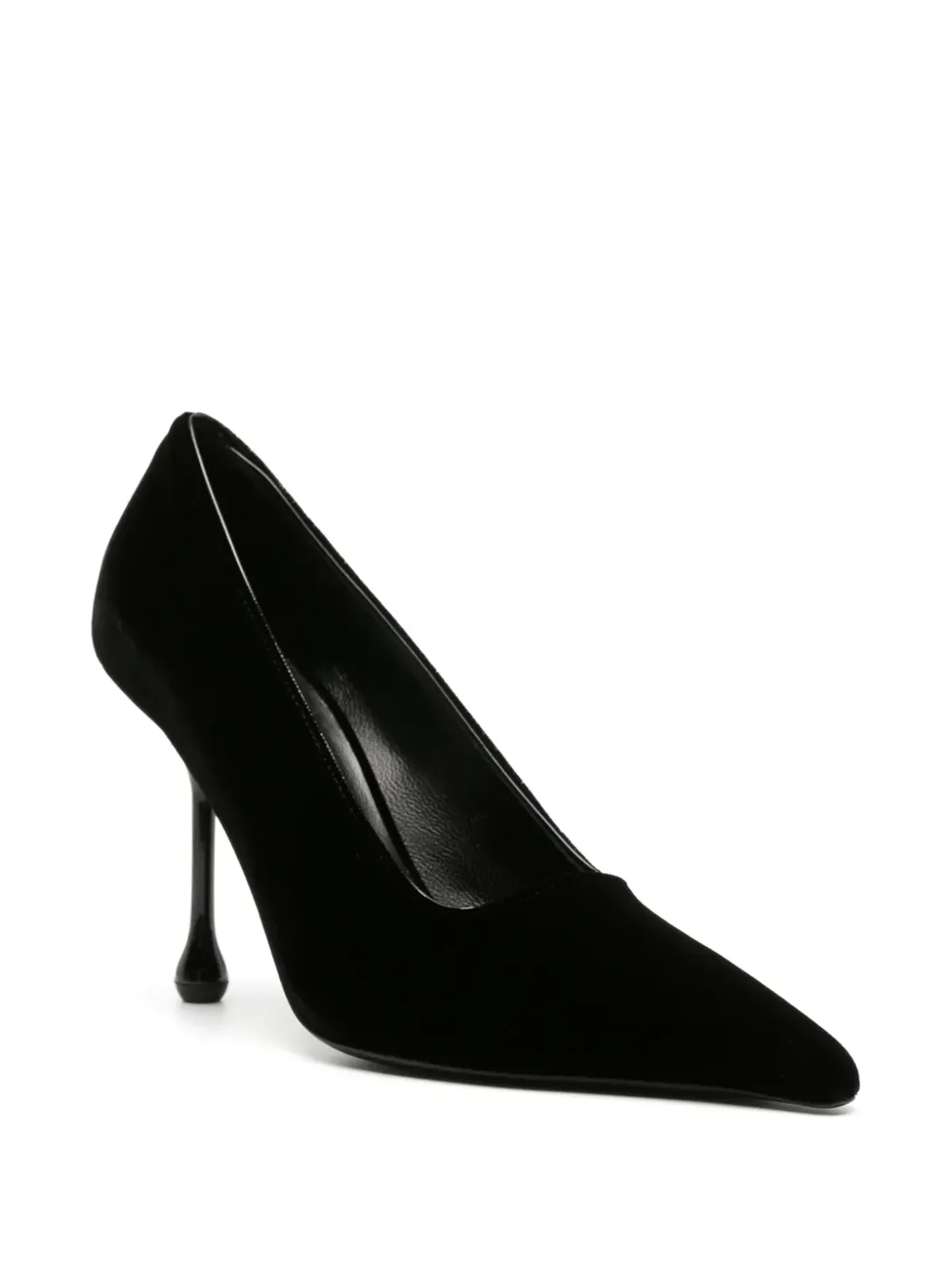 Jimmy Choo Ixia 95mm ベルベット パンプス - ブラック - 画像2