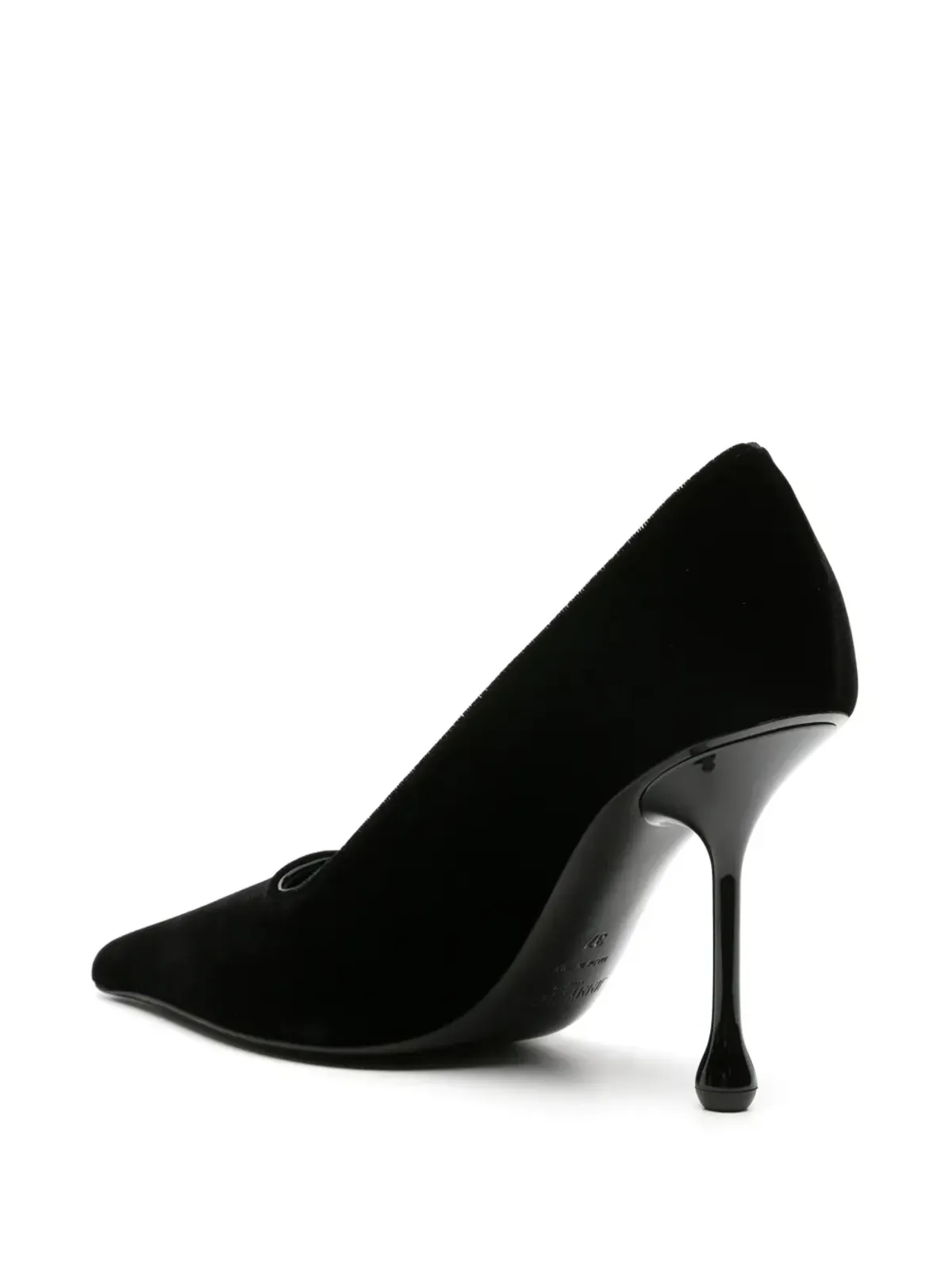 Jimmy Choo Ixia 95mm ベルベット パンプス - ブラック - 画像3