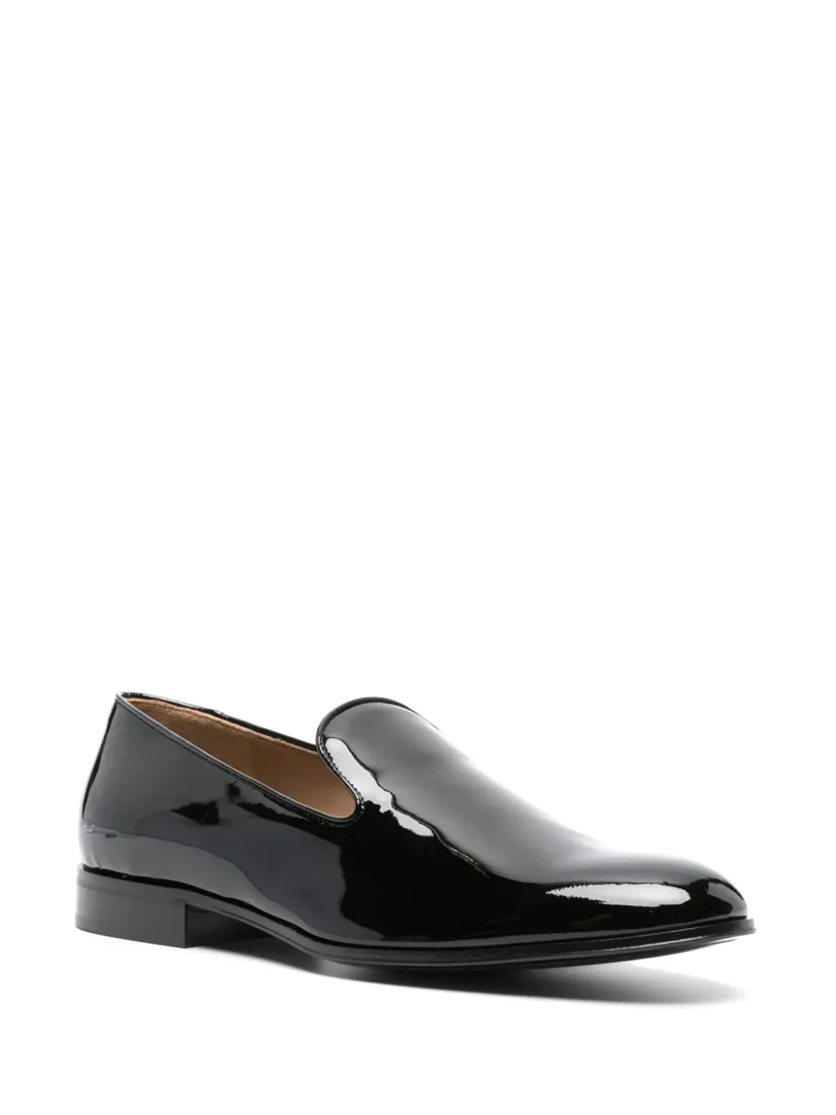 Gianvito Rossi パテントフィニッシュレザー ローファー ブラック - 画像2