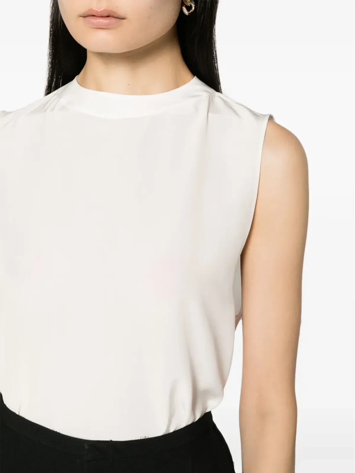 Saint Laurent ノースリーブ サテン タンクトップ - 画像5