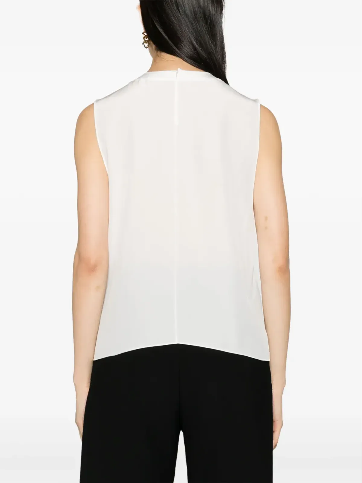 Saint Laurent ノースリーブ サテン タンクトップ - 画像4