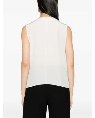 Saint Laurent ノースリーブ サテン タンクトップ - サムネイル4