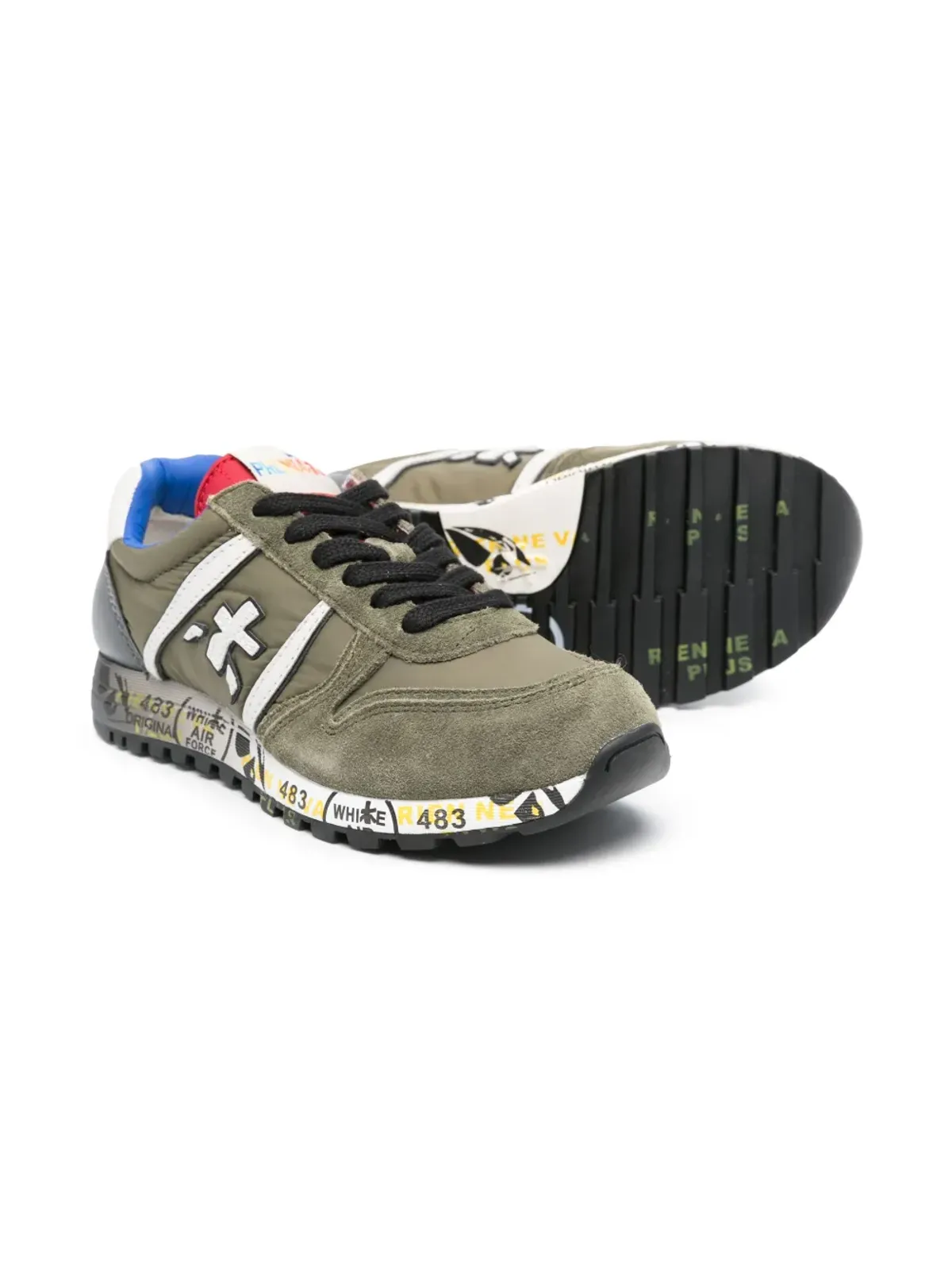 Premiata Kids Skyロゴアップリケスニーカー - 画像2