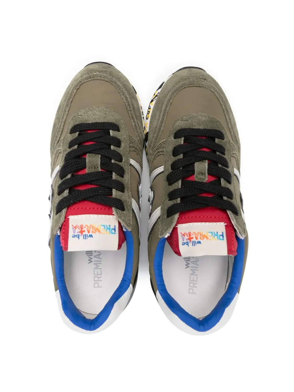 Premiata Kids Skyロゴアップリケスニーカー - 画像3