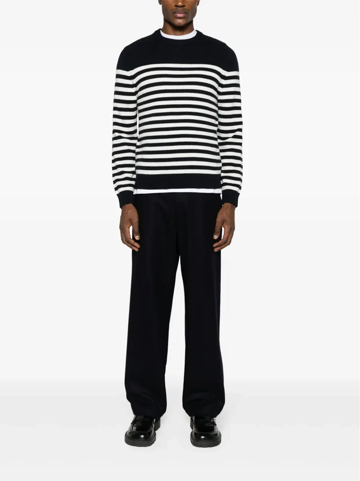 Theory Latho striped cotton jumper - 画像2