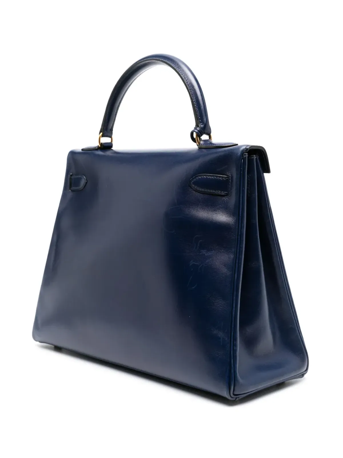 Hermès ビンテージ 1995 Kelly 32 ツーウェイ ハンドバッグ ブルー - 画像3