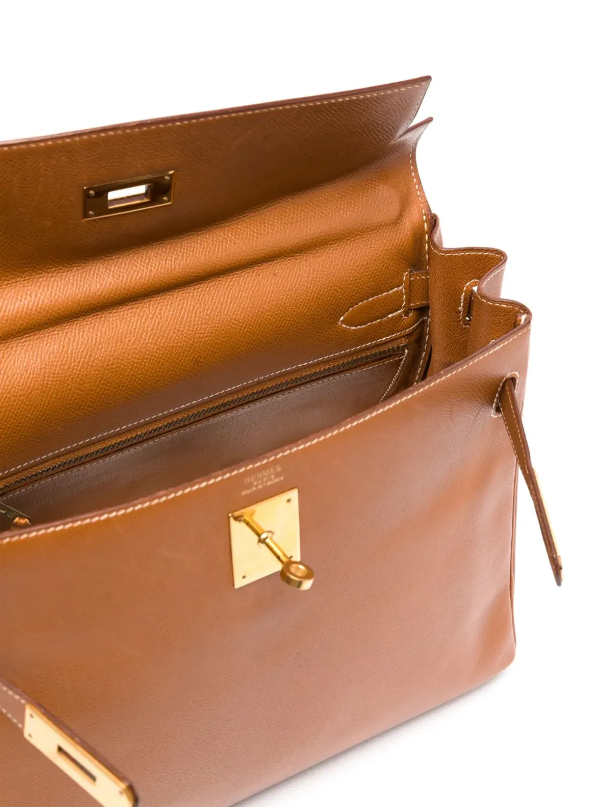 Hermès ビンテージ 1991年 ケリーバッグ - ブラウン - 画像5