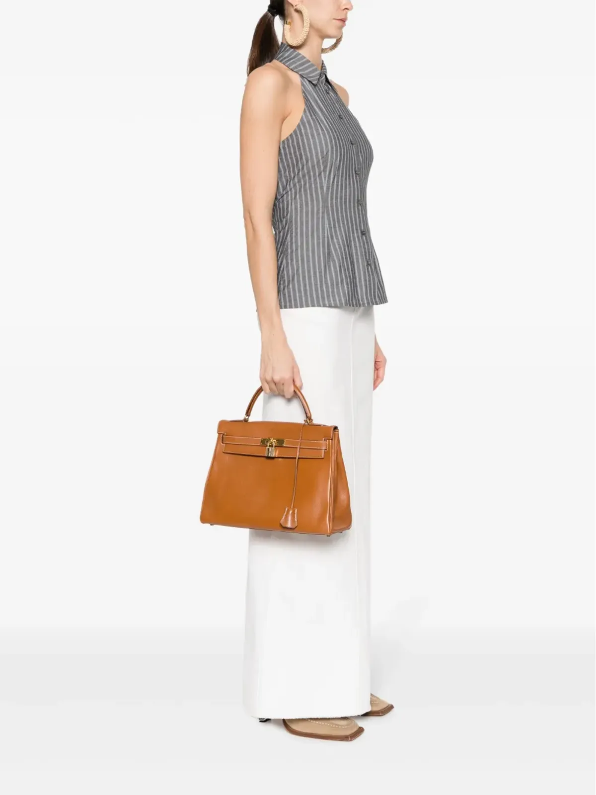 Hermès ビンテージ 1991年 ケリーバッグ - ブラウン - 画像2