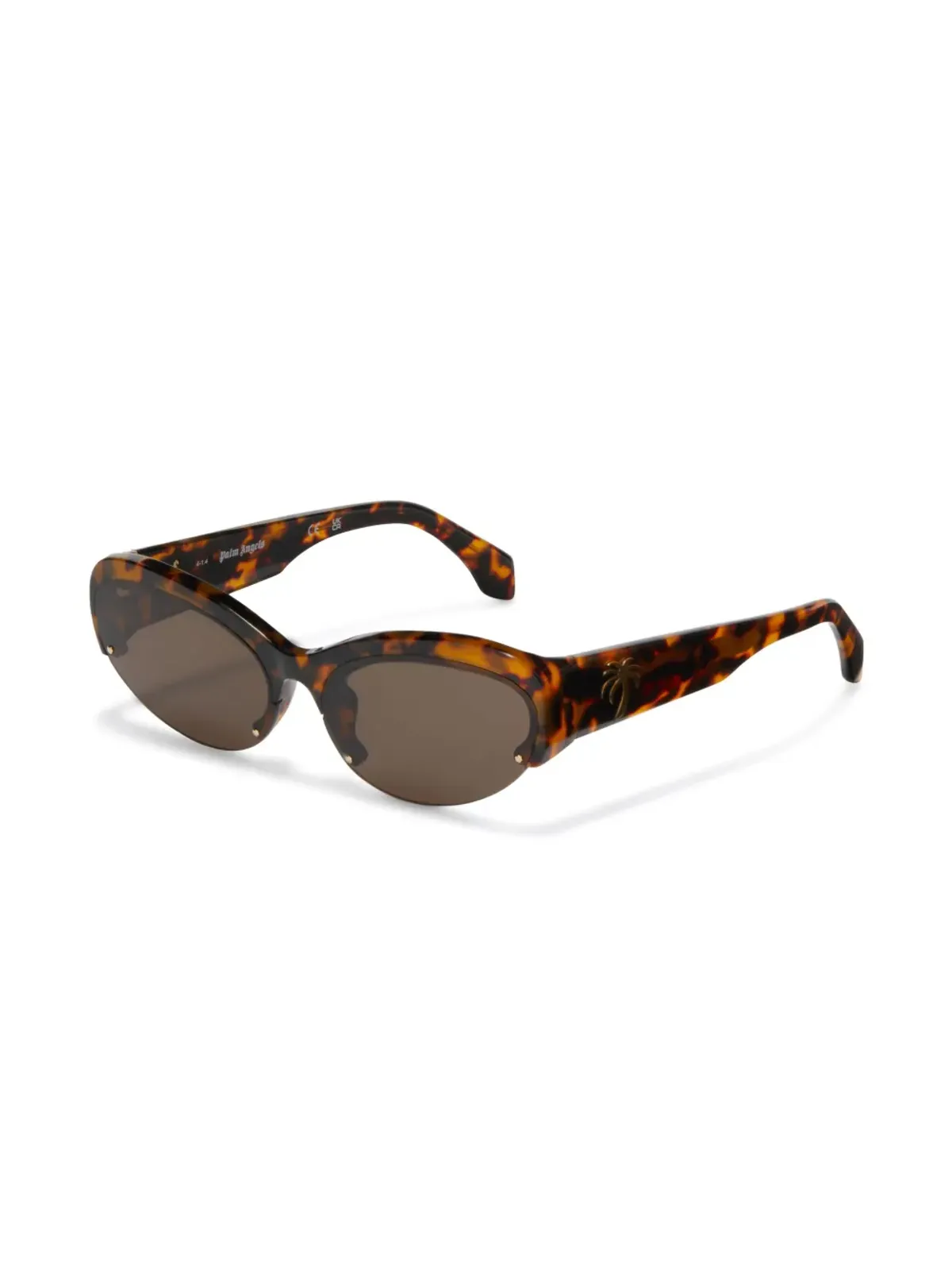 Palm Angels Eyewear Palmdaleオーバルフレームサングラス - Brown - 画像2