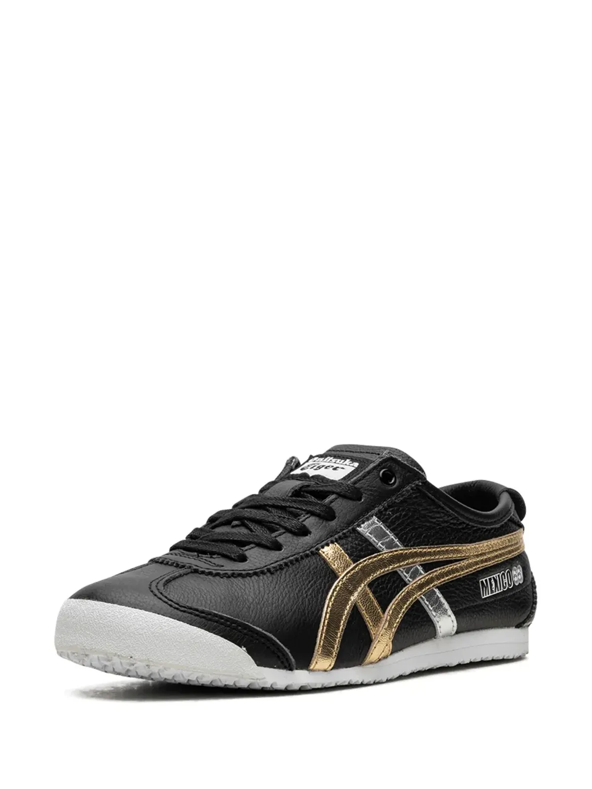 Onitsuka Tiger Mexico 66 ブラックゴールドシルバー スニーカー - 画像5