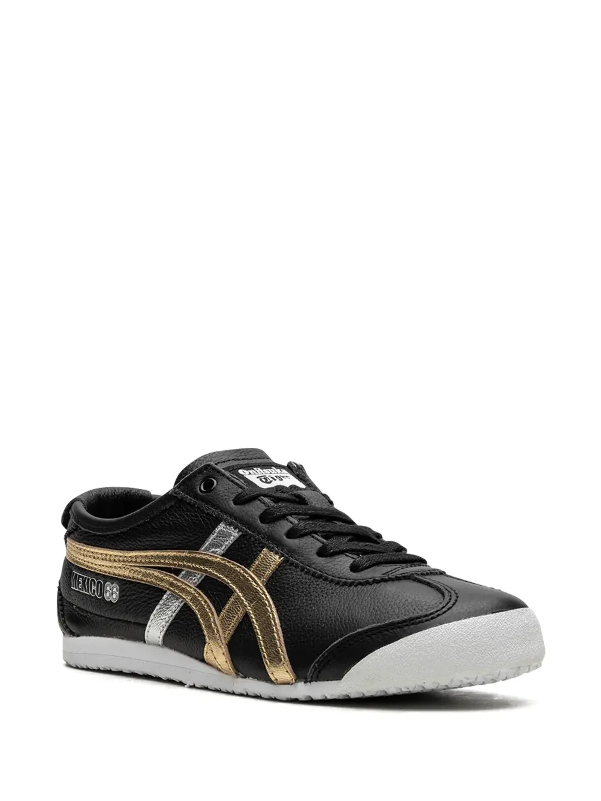 Onitsuka Tiger Mexico 66 ブラックゴールドシルバー スニーカー - 画像2