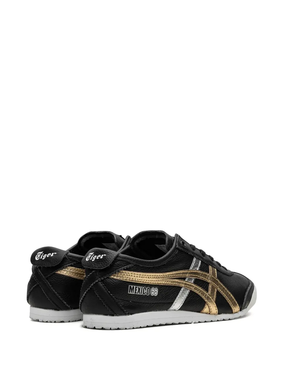 Onitsuka Tiger Mexico 66 ブラックゴールドシルバー スニーカー - 画像3