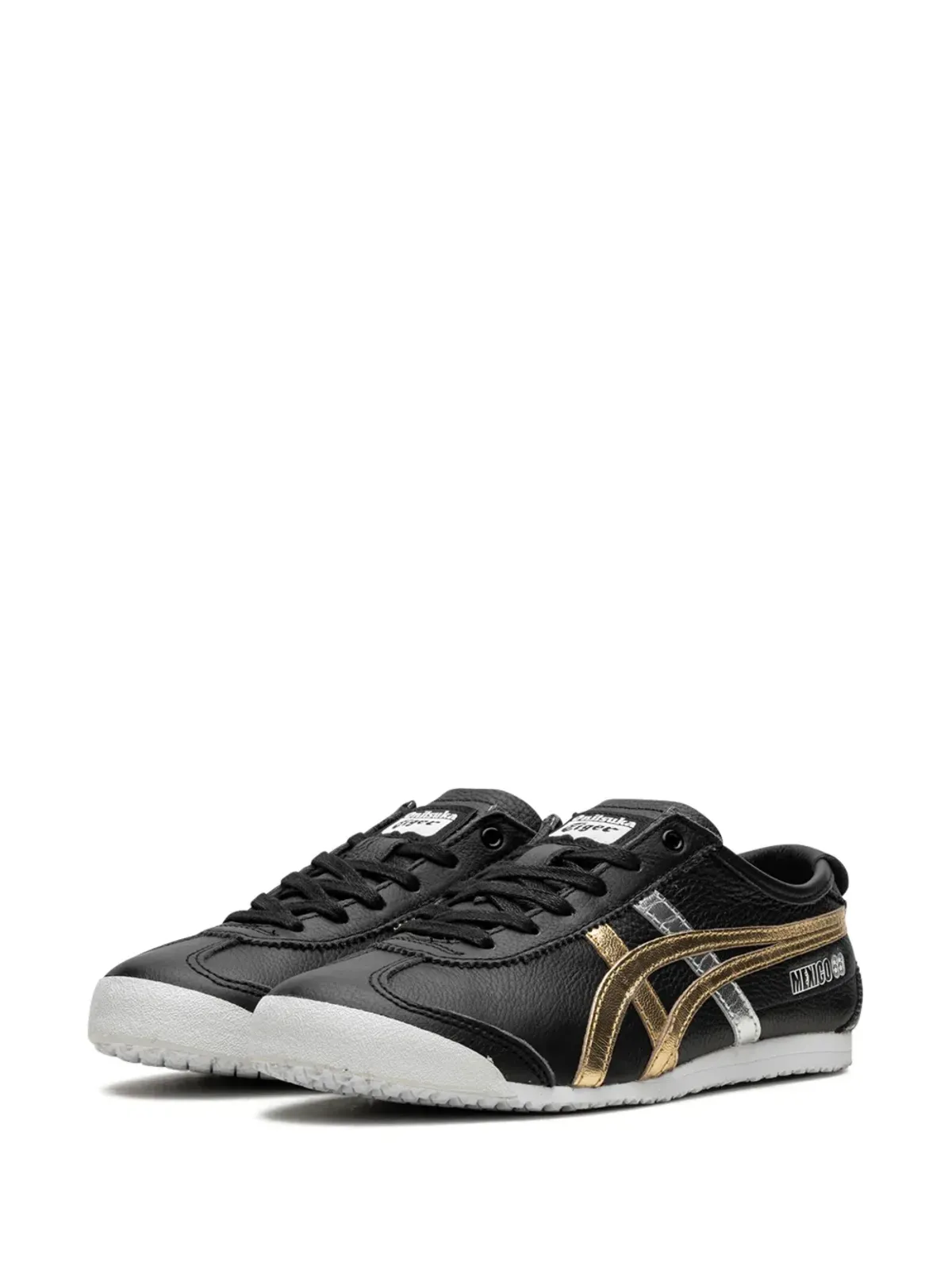 Onitsuka Tiger Mexico 66 ブラックゴールドシルバー スニーカー - 画像4