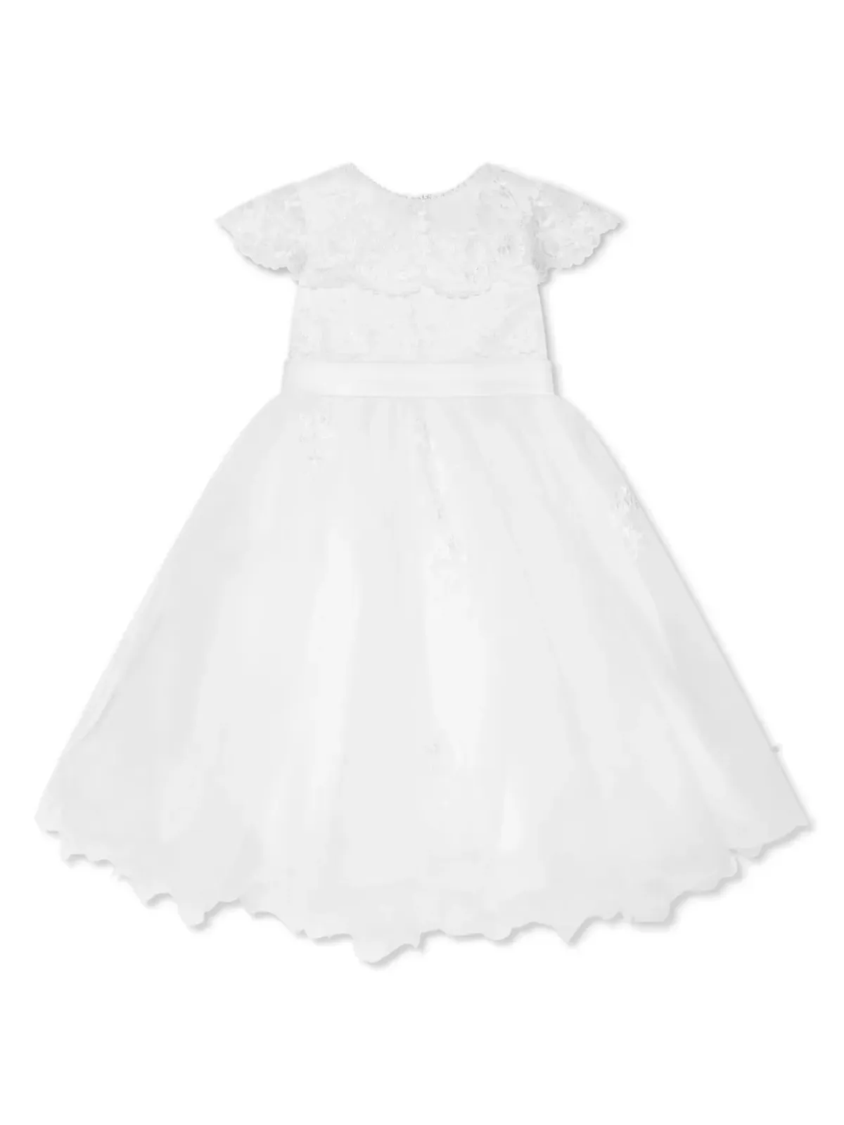 Sarah Louise レイヤード フローラルレース マキシドレス - White - 画像1