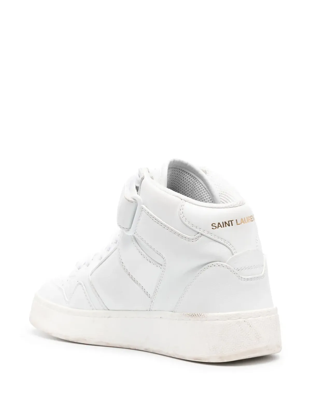 Saint Laurent Lax ダメージ加工レザーのスニーカー - 画像3